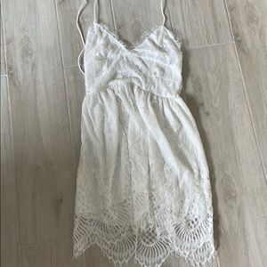 White hater dress